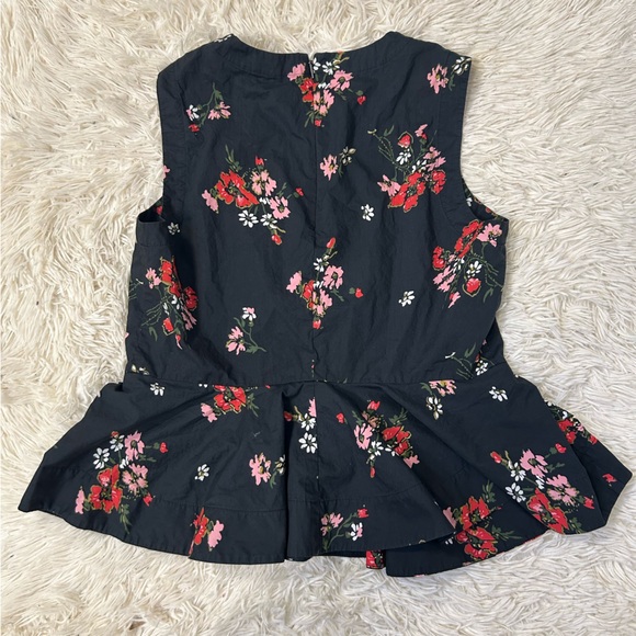 ◾️Rebecca Taylor Floral Peplum 100% Cotton Top - Picture 5 of 6